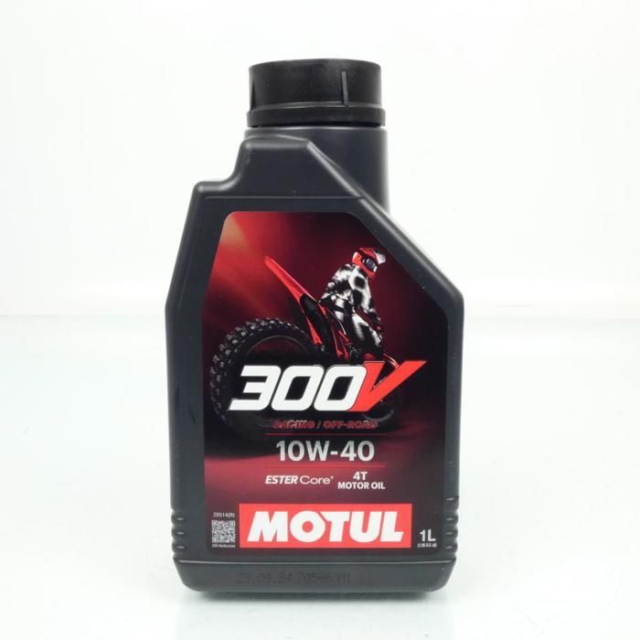 Aceite lubricante para motocicletas Motul 300V Off Road Racing 10W40, lata de 1 litro, nuevo.