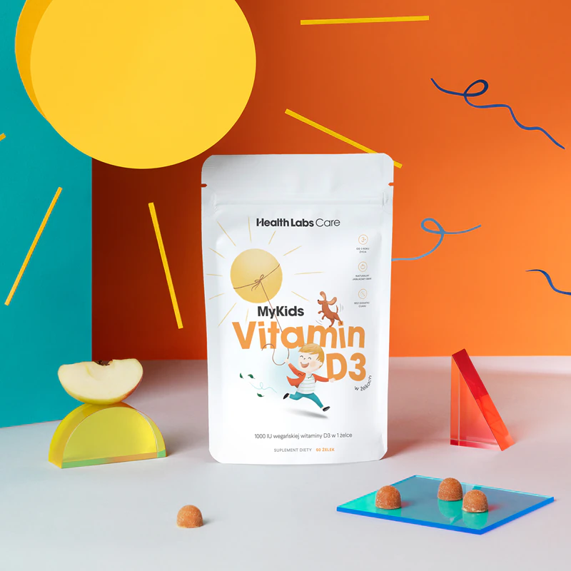 Health Labs Care MyKids Vitamine D3 voedingssupplement, zachte kauwcapsules met vitamine D.
