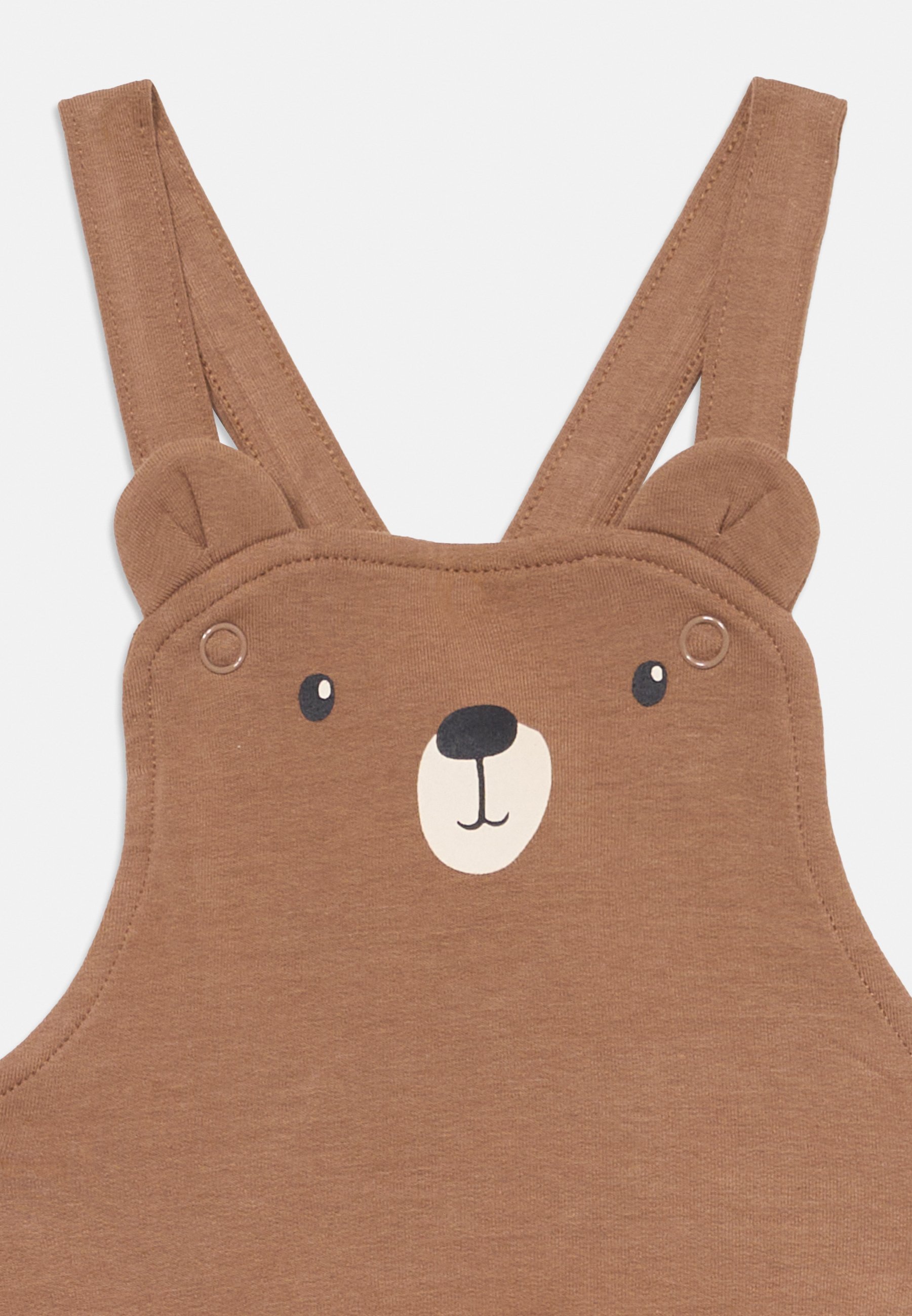 Lindex DUNGEREE DIERENGEZICHT UNISEX - Overalls - stoffig bruin