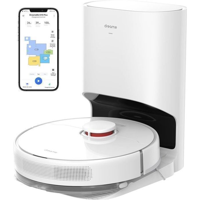 Dreame D10 Plus Robot Vacuum Cleaner - DREAME - White - 4000Pa - Laser Navigation