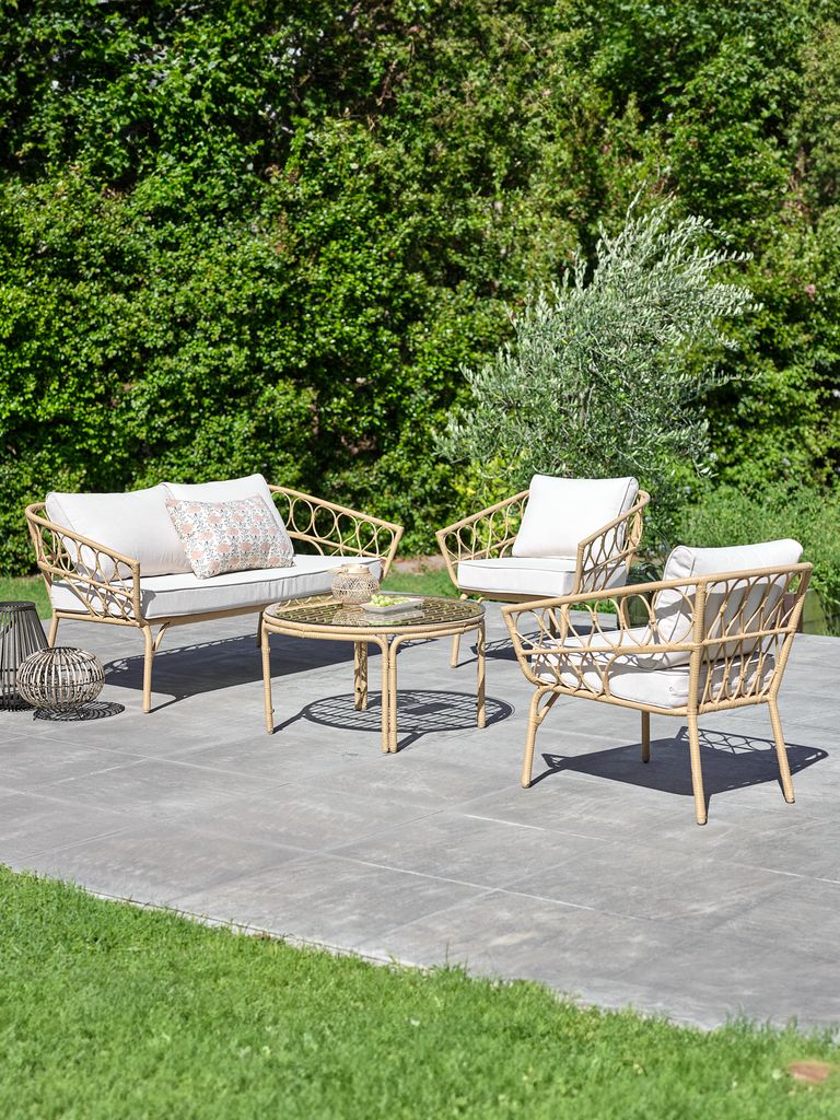 JENNUM Lounge stol JENNUM Ø80xV44 natur boje