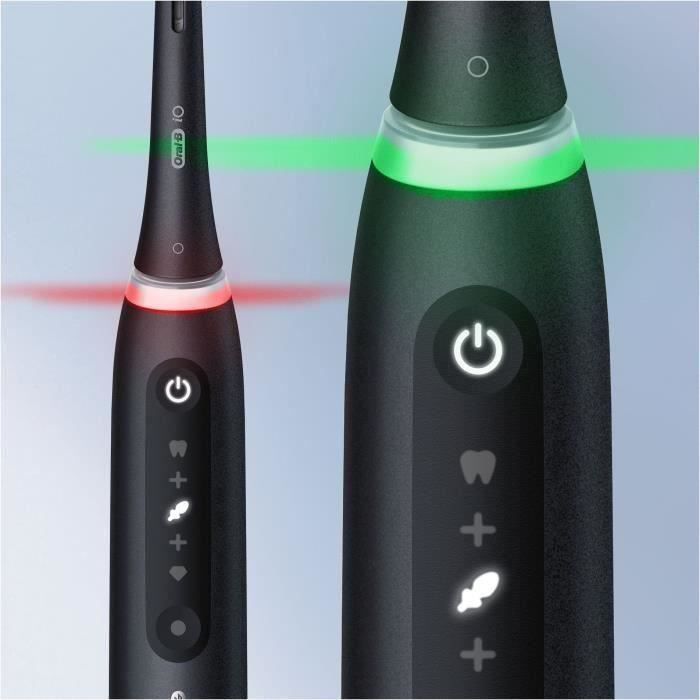 Brosse à dents électrique ORAL-B iO5 connectée - noir - Bluetooth, 1 brossette et 1 étui de voyage