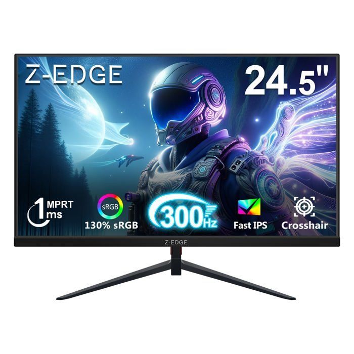 Z-Edge UG25S 24.5-inch Gaming Monitor, 300Hz, FHD 1080p, 1ms MPRT, IPS, PC, 16.7M Colors, DPx2, HDMIx2