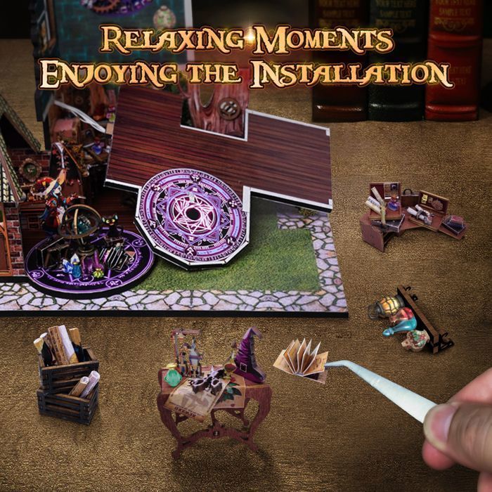 Kit de casa miniatura de madera para armar: modelo en miniatura creativo, decoración artesanal, regalo para adultos y adolescentes.