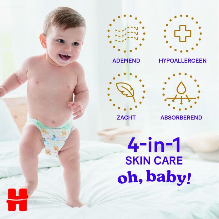 Huggies - Extra Care Babybyxor - Storlek 6 (15-25 kg) - 60-pack - Megapack - Hypoallergena, mjuka och andningsbara