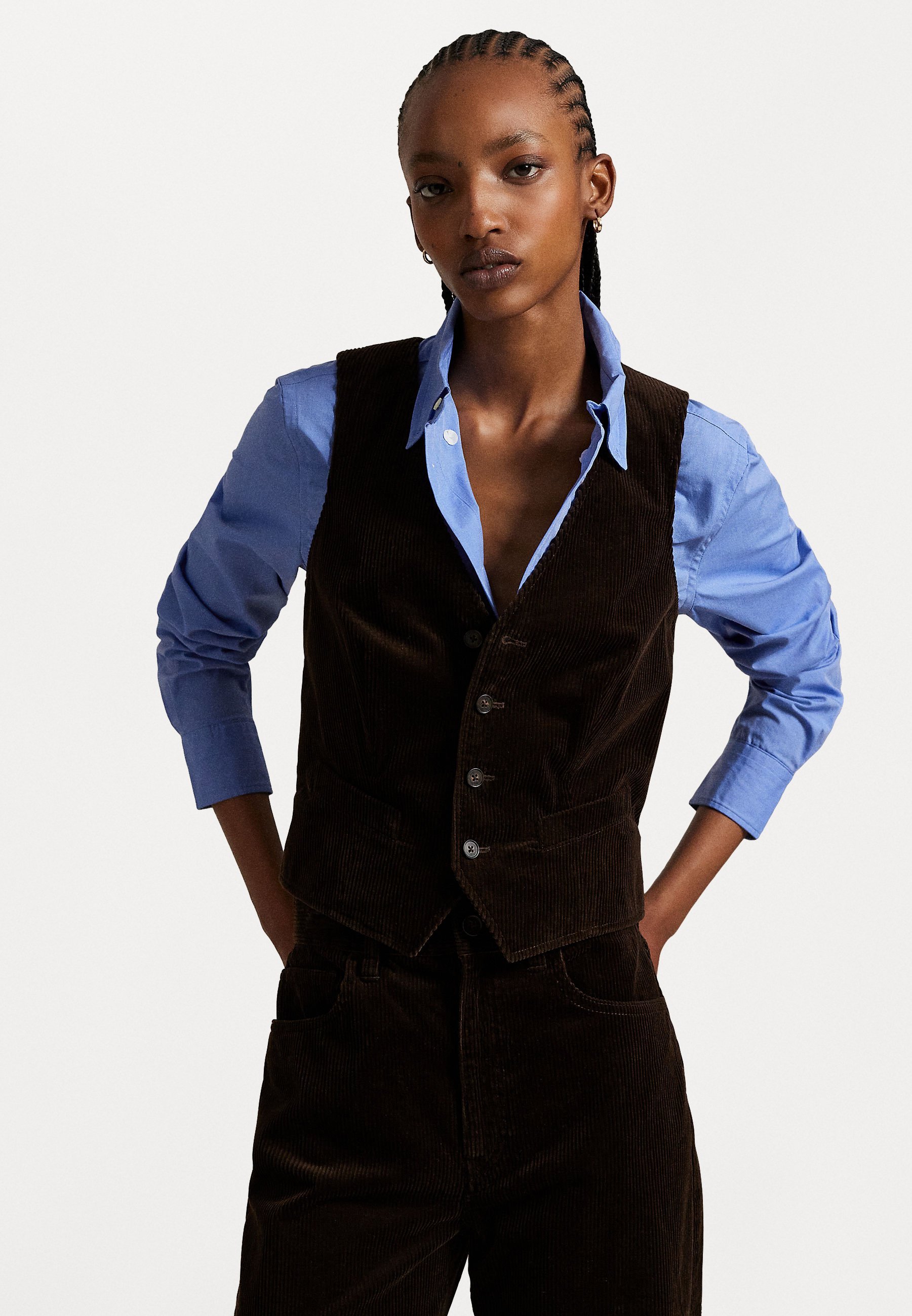 Polo Ralph Lauren katoenen corduroy vest - gilet - bruin