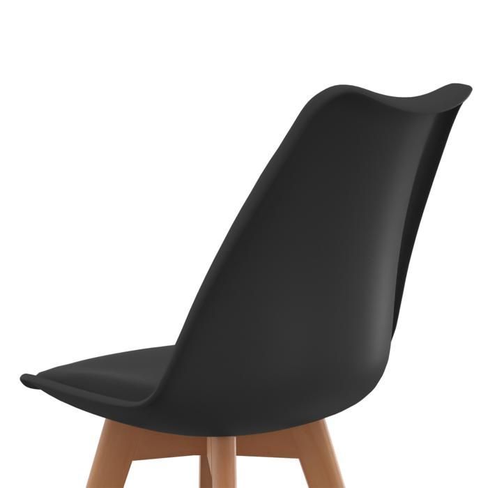 Set di 8 sedie da pranzo scandinave SARA di IDMARKET, nere