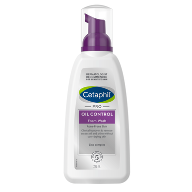 Cetaphil Pro Limpiador Facial Espuma Control de Grasa para Piel con Propensa al Acné 236 ml