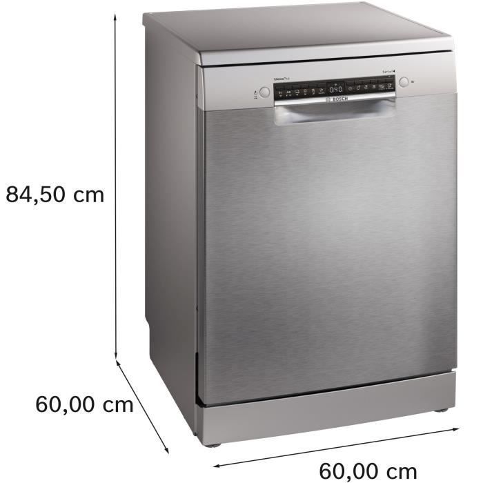 Lave-vaisselle pose-libre BOSCH SMS4ECI26E SER4 - 13 couverts - Induction - L60cm - 44 dB - tiroir à couverts - Acier brossé