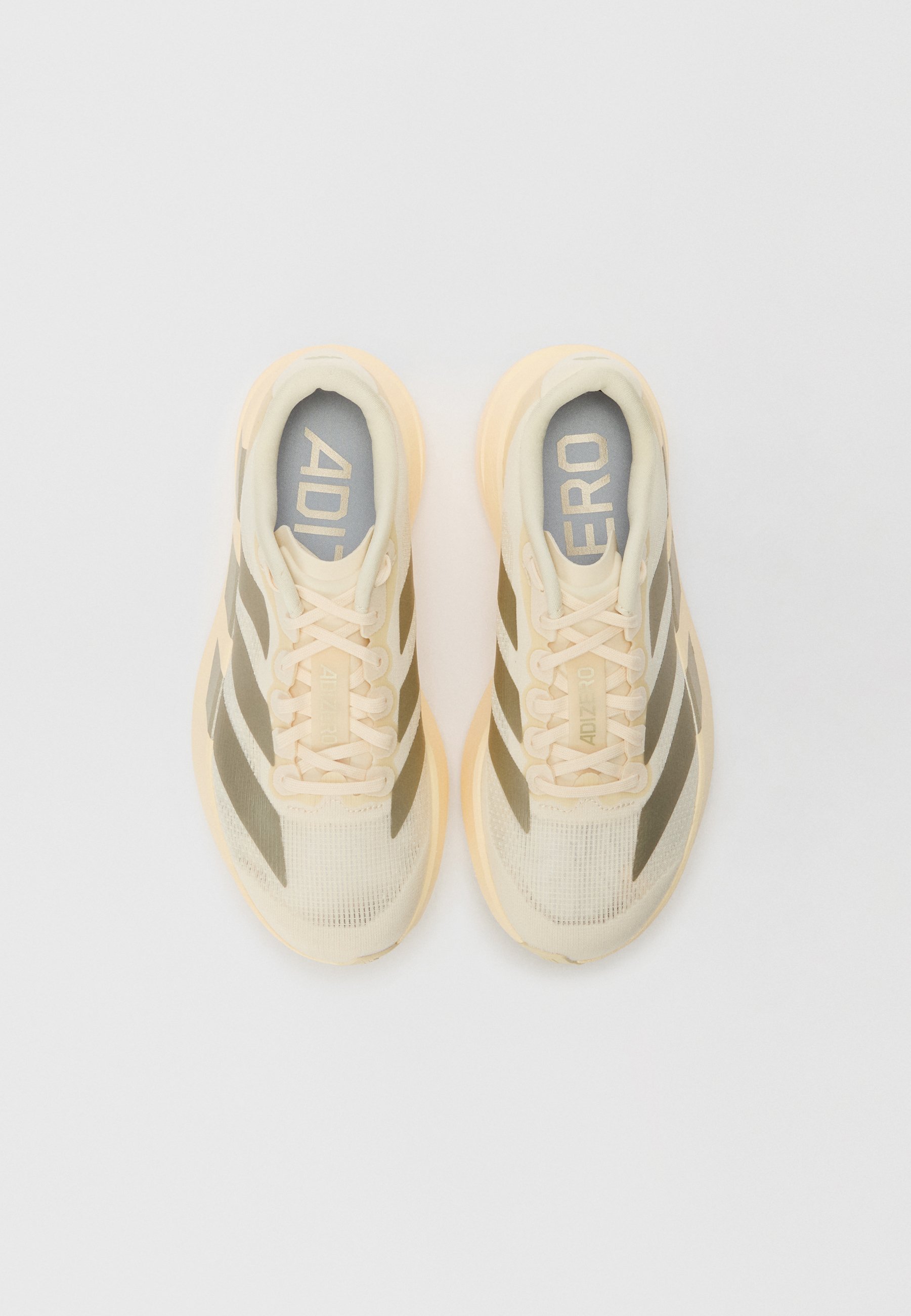adidas Performance ADIZERO EVO SL W - Chaussures de running sur route - blanc/cyber métallisé/vanille chaude