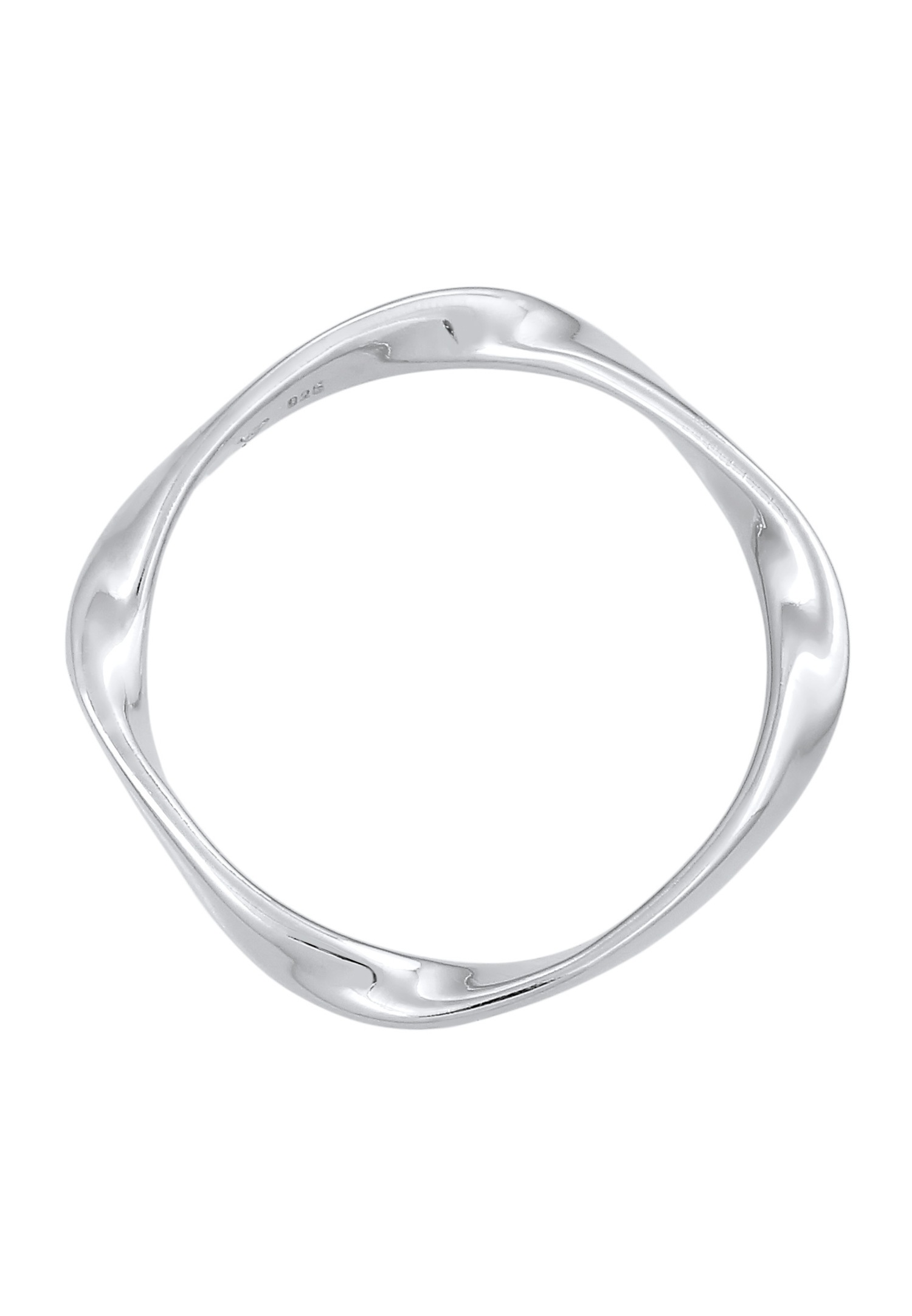 Elli Femmes bande torsadée pile basique en argent sterling 925