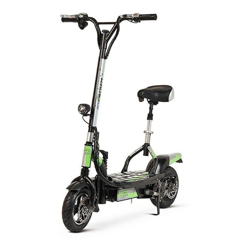 SKUTER ELEKTRYCZNY 300W Z SIEDZISKIEM, SKŁADANY, ZIELONY
