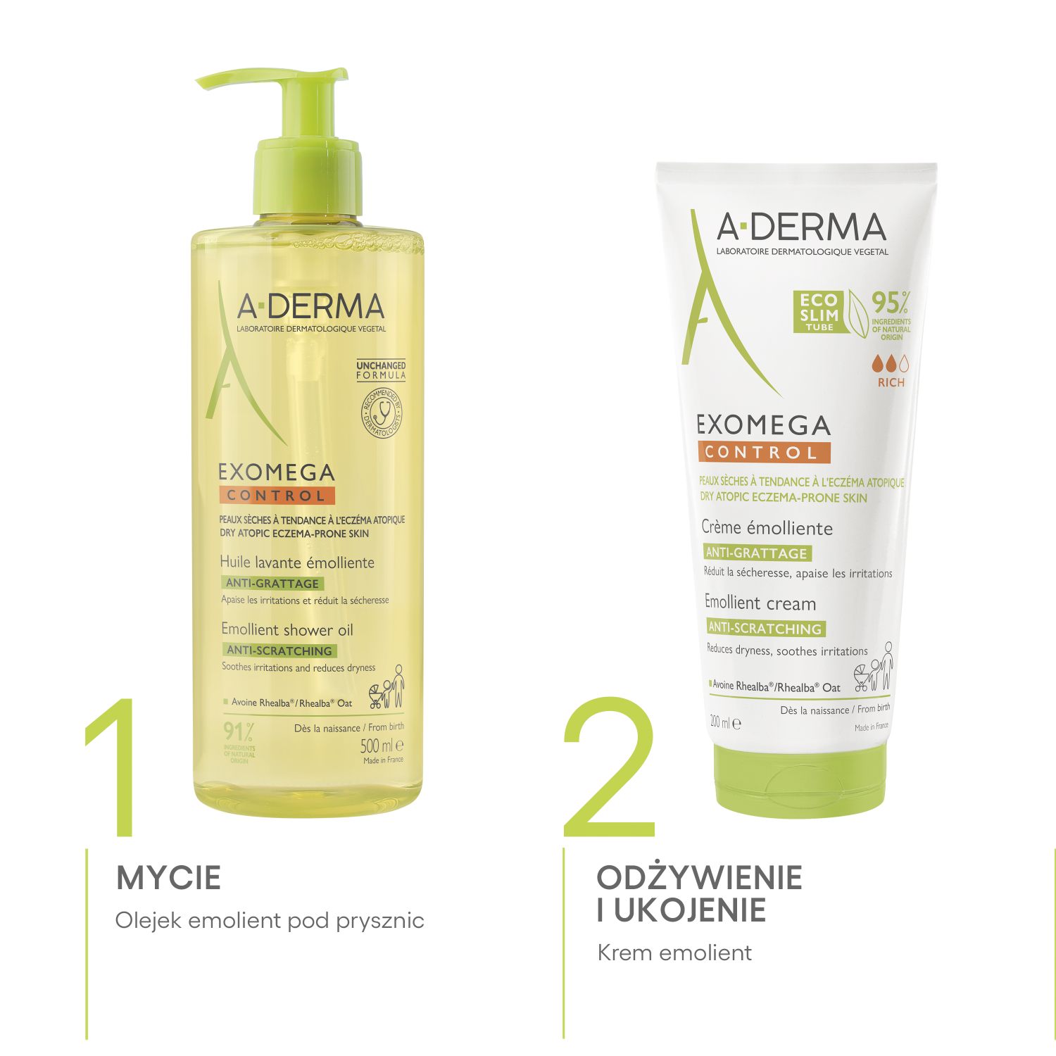 Preparação para banho A-Derma 500ml Exomega