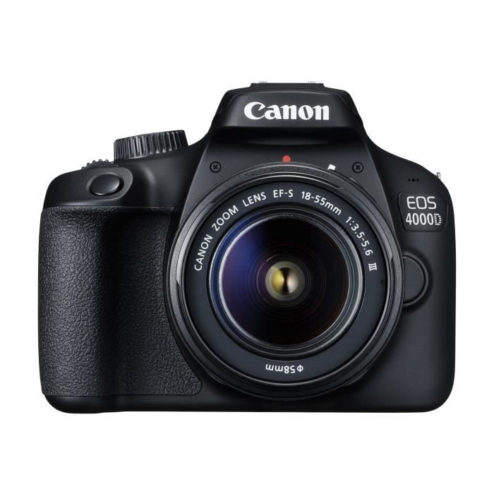 Canon EOS 4000D digitaalinen järjestelmäkamera 18.0 MP APS-C 1080p - 30 fps 3x optinen zoom EF-S 18-55mm DC III -objektiivi…
