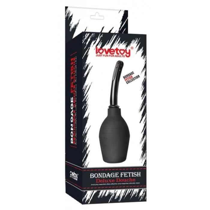 Pera de enema curva LoveToy Deluxe - 310 ml - Higiene íntima - Boquilla de 15 cm