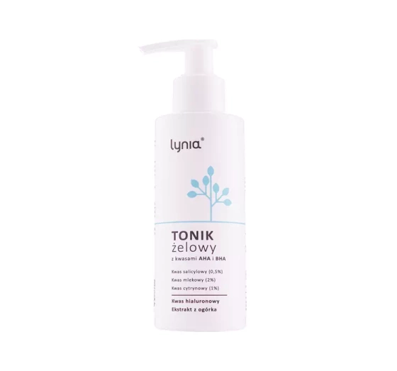 Lynia żelowy tonik do twarzy z kwasami BHA i AHA 100 ml