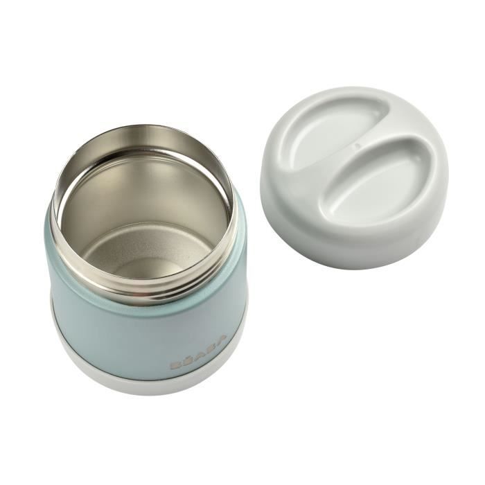 Contenedor de almacenamiento de alimentos de acero inoxidable con aislamiento térmico de 300 ml - BEABA - Unisex - 4 meses - Gris