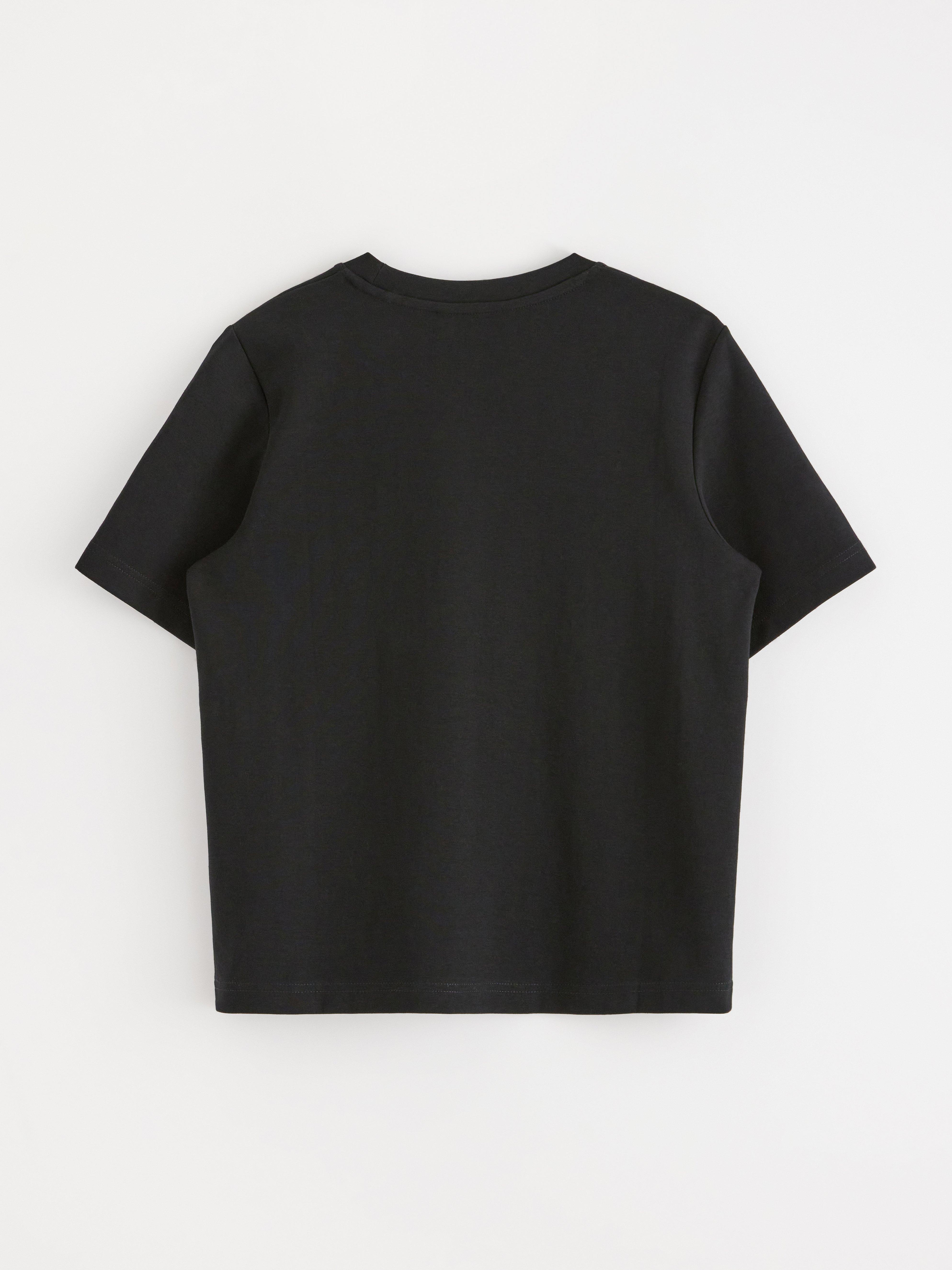 Camiseta i kraftig bomull Negro