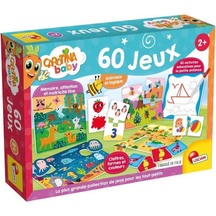 Educational game - LISCIANI - Carotina Baby - 60 activities - Memory and logic - Discovering the basics - Ages 2+