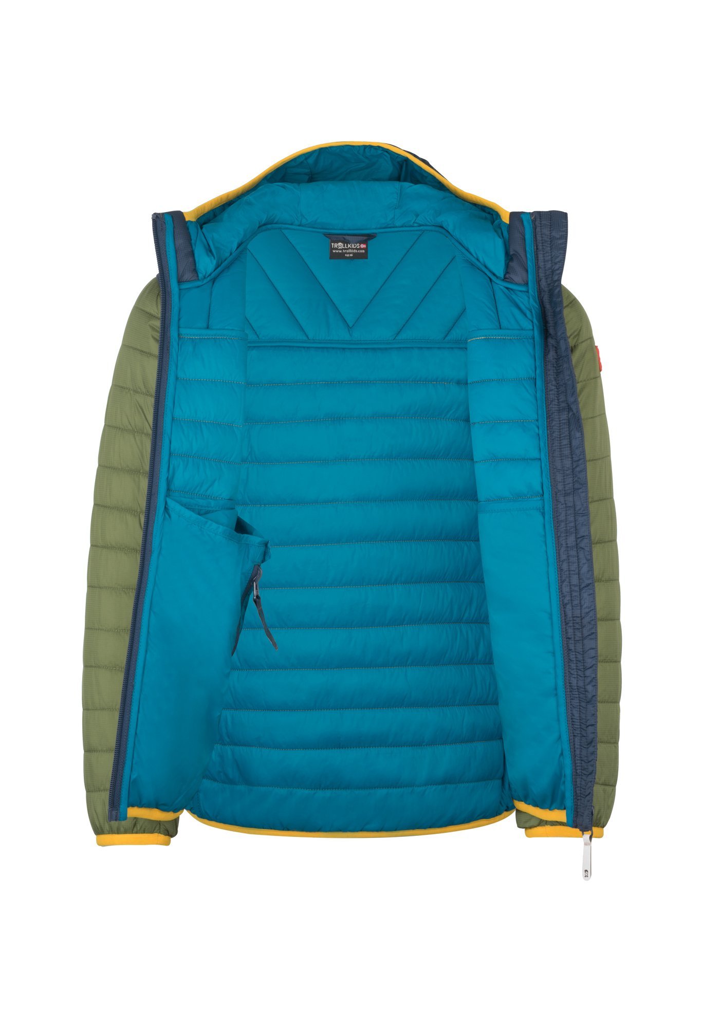 TROLLKIDS KIDS EIKEFJORD JACKET UNISEX - Vinterjakke - moss/mystic blue/yellow