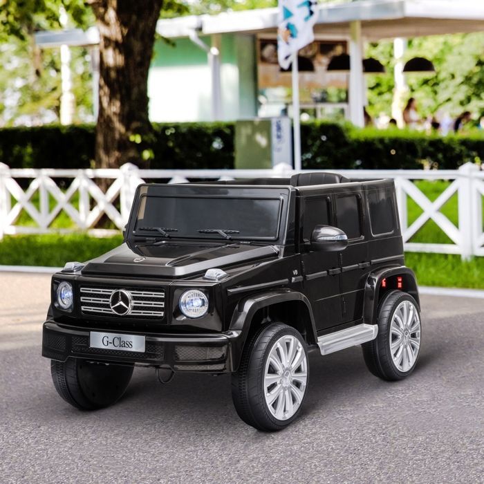 HOMCOM officially licensed Mercedes 12V electric ride-on car for children with parental remote control, max speed 5 km/h - black
