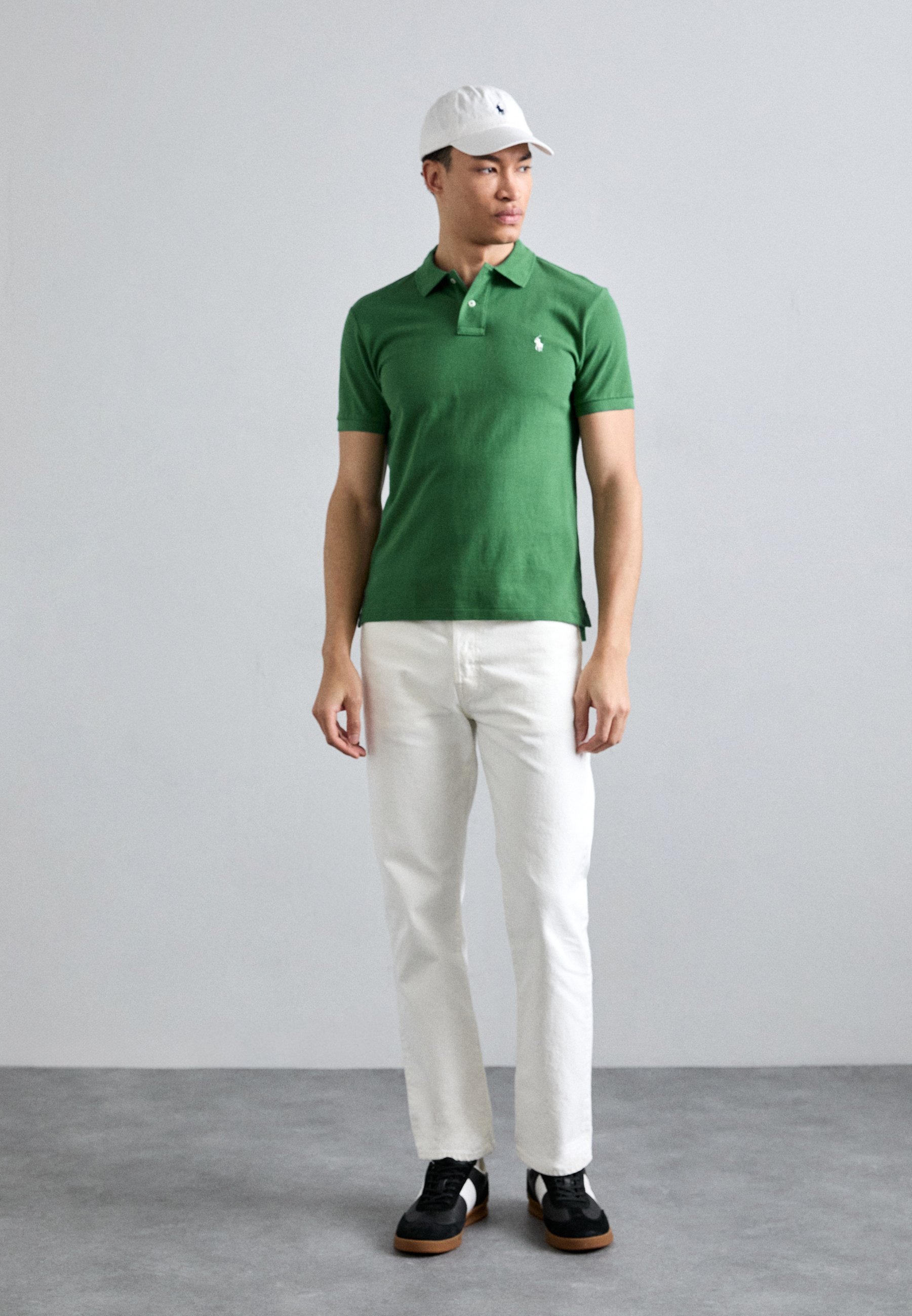 Polo Ralph Lauren SLEEVE - Poloskjorter - antique green/antique cream