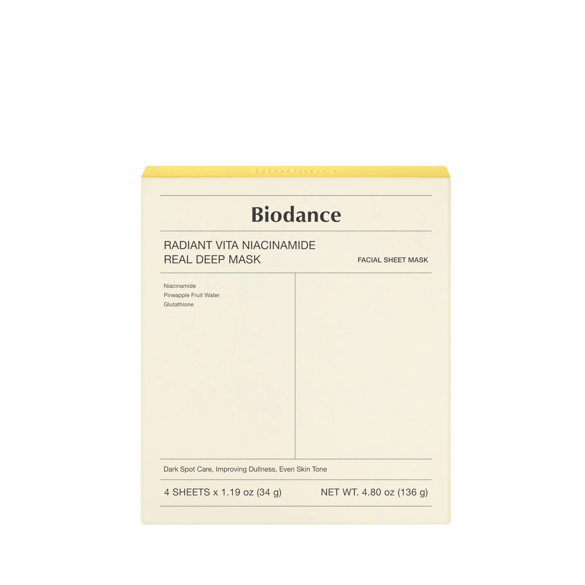 Mask Radiant Vita Niacinamide Real Deep Mask - Maschera Illuminante viso
