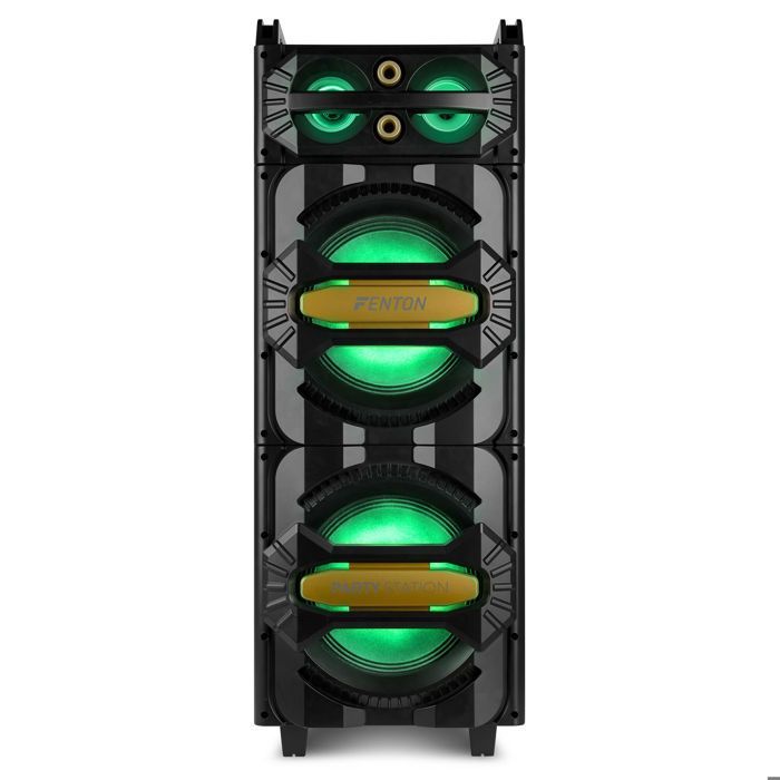 Fenton LIVE2102 Enceinte de soirée Bluetooth avec LEDs RGB - 800 Watts, Micro Inclus, 2x 10 pouces, Lecteur MP3