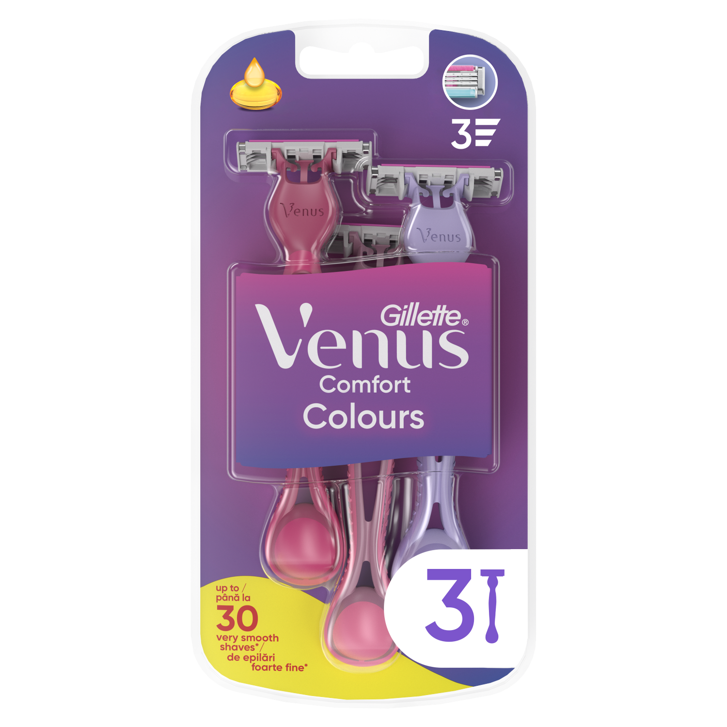 Gillette Venus 3 Plus women's razors 3 pcs