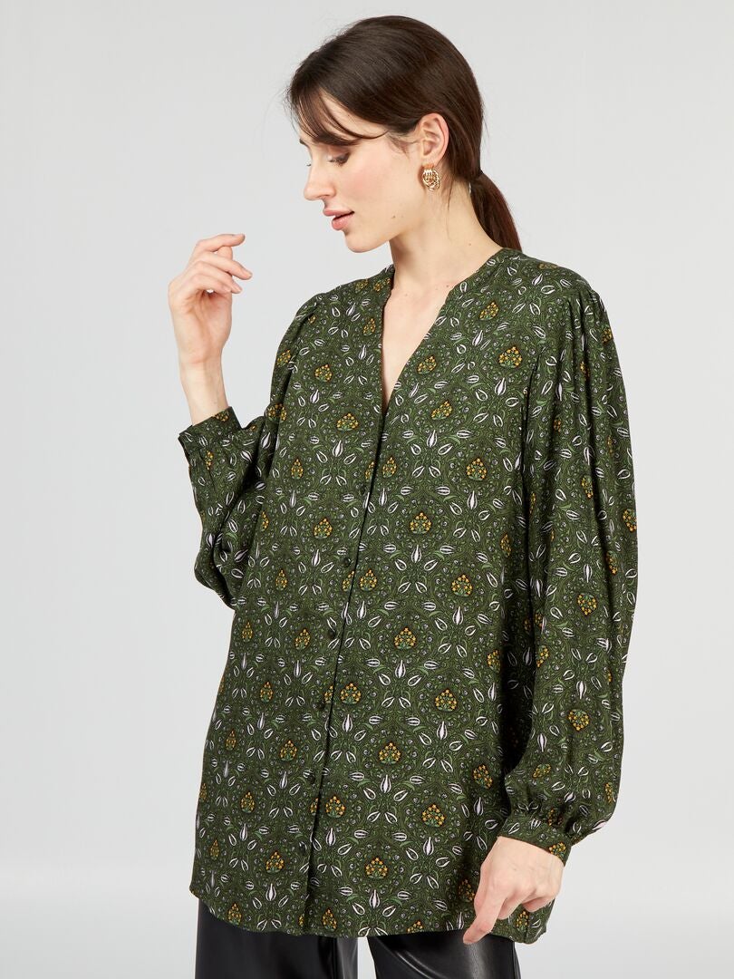 Camisa estampada - PRETA