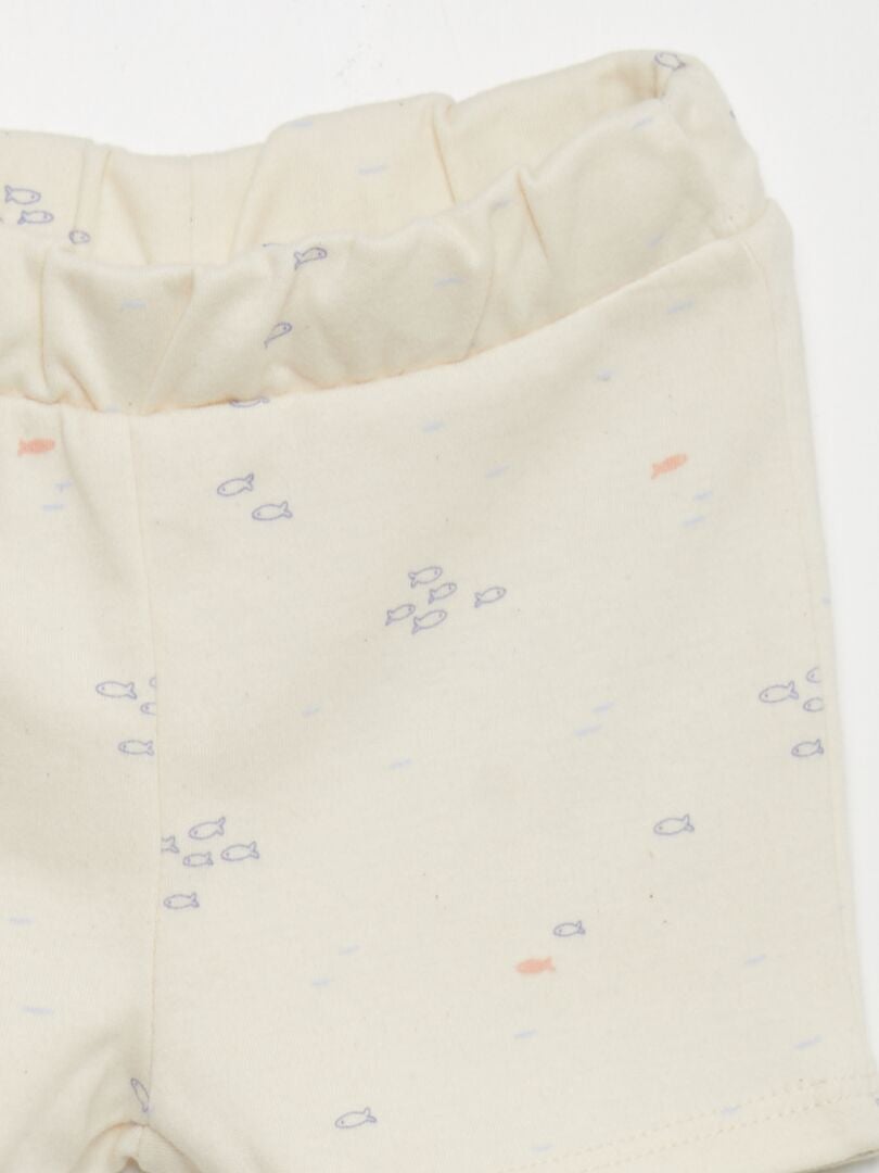 Conjunto de 2 cuecas boxer de algodão - BRANCAS