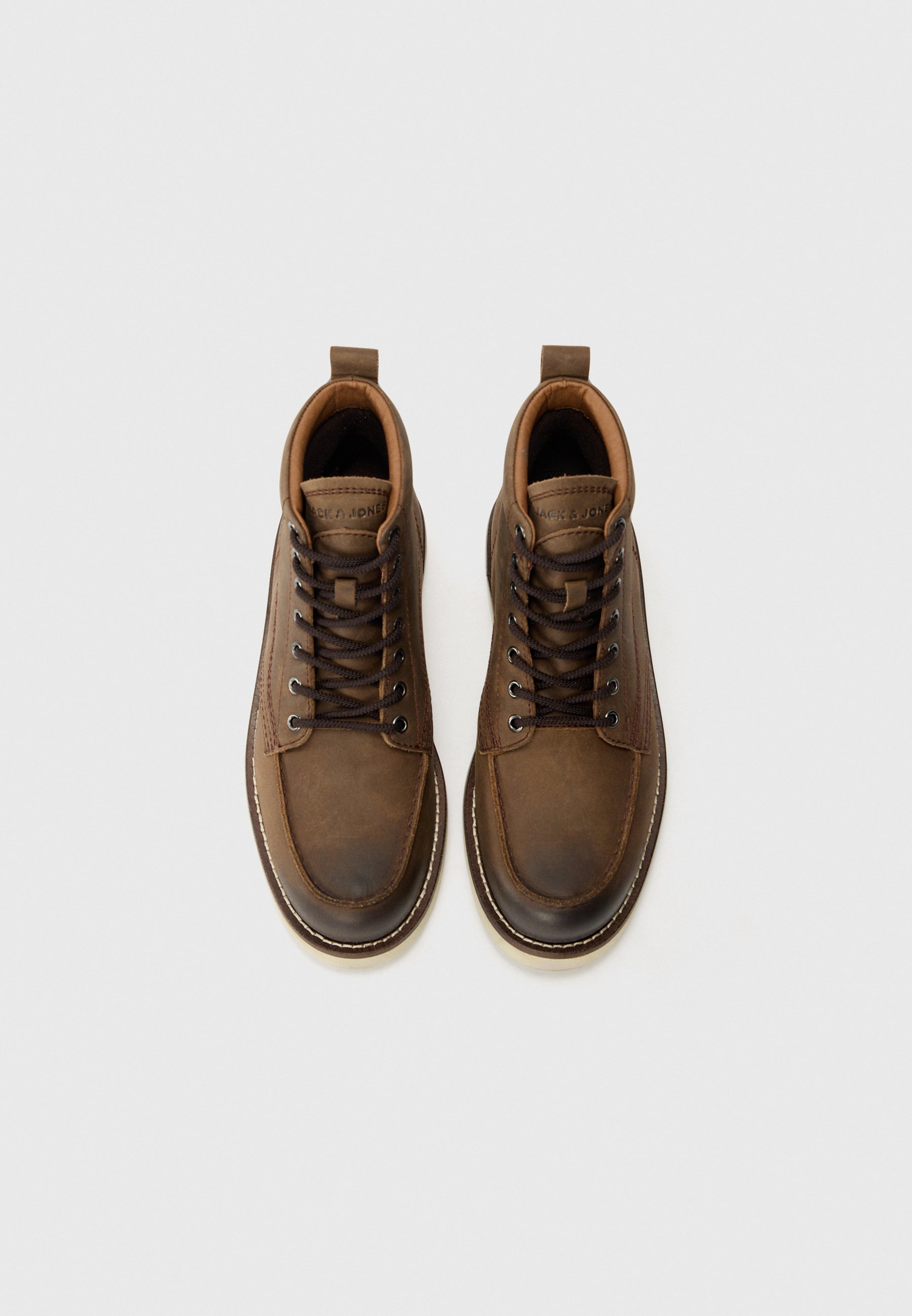 Jack & Jones JFWTORONTO BOOT - Enkellaarsjes met vetersluiting - bruine steenkleur
