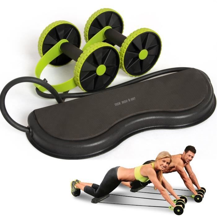 Ejercitador abdominal - TD® - Rueda abdominal multifuncional - Verde - Uso regular - Unisex