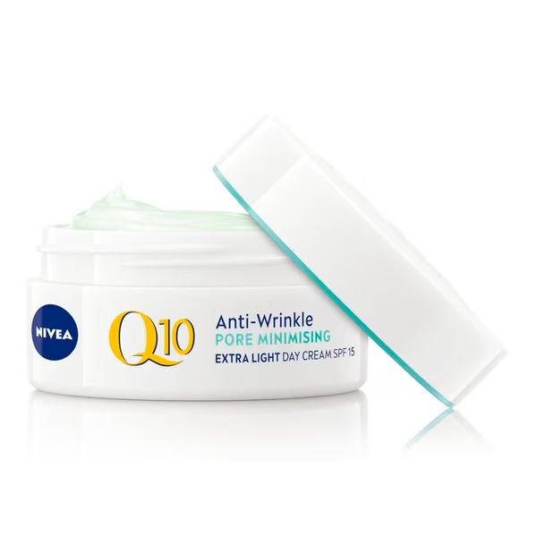 NIVEA Q10 Power Anti-Wrinkle Refining Extra ľahký denný krém<br>50ml - Zmiešaná až mastná pleť