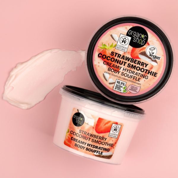 Bio-Shop Erdbeer-Kokos-Smoothie-Körper-Soufflé 250 ml
