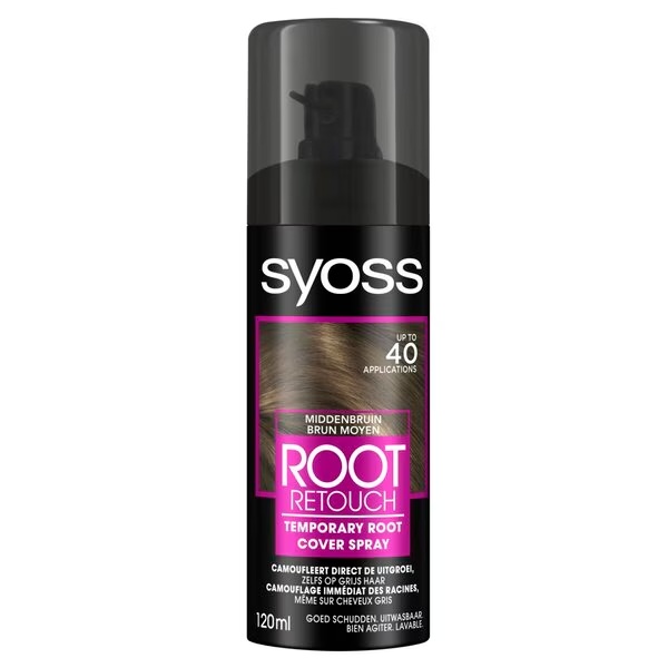 SYOSS спреј за освежавање израстања тамно средње смеђе косе<br>120ml