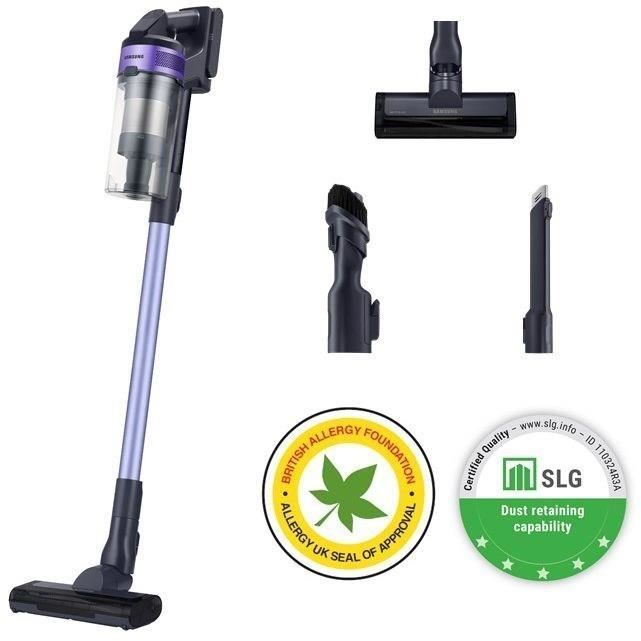 SAMSUNG VS15A6031R4 Jet 60 Turbo - Draadloze steelstofzuiger - 150 AW - Multicyclonische zuigkracht - HEPA-filtratie - Gebruiksduur van 40 min.