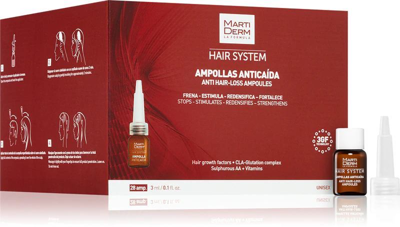 MartiDerm Hair System Anti Hair-Loss Ampoules ampulky proti vypadávaniu vlasov