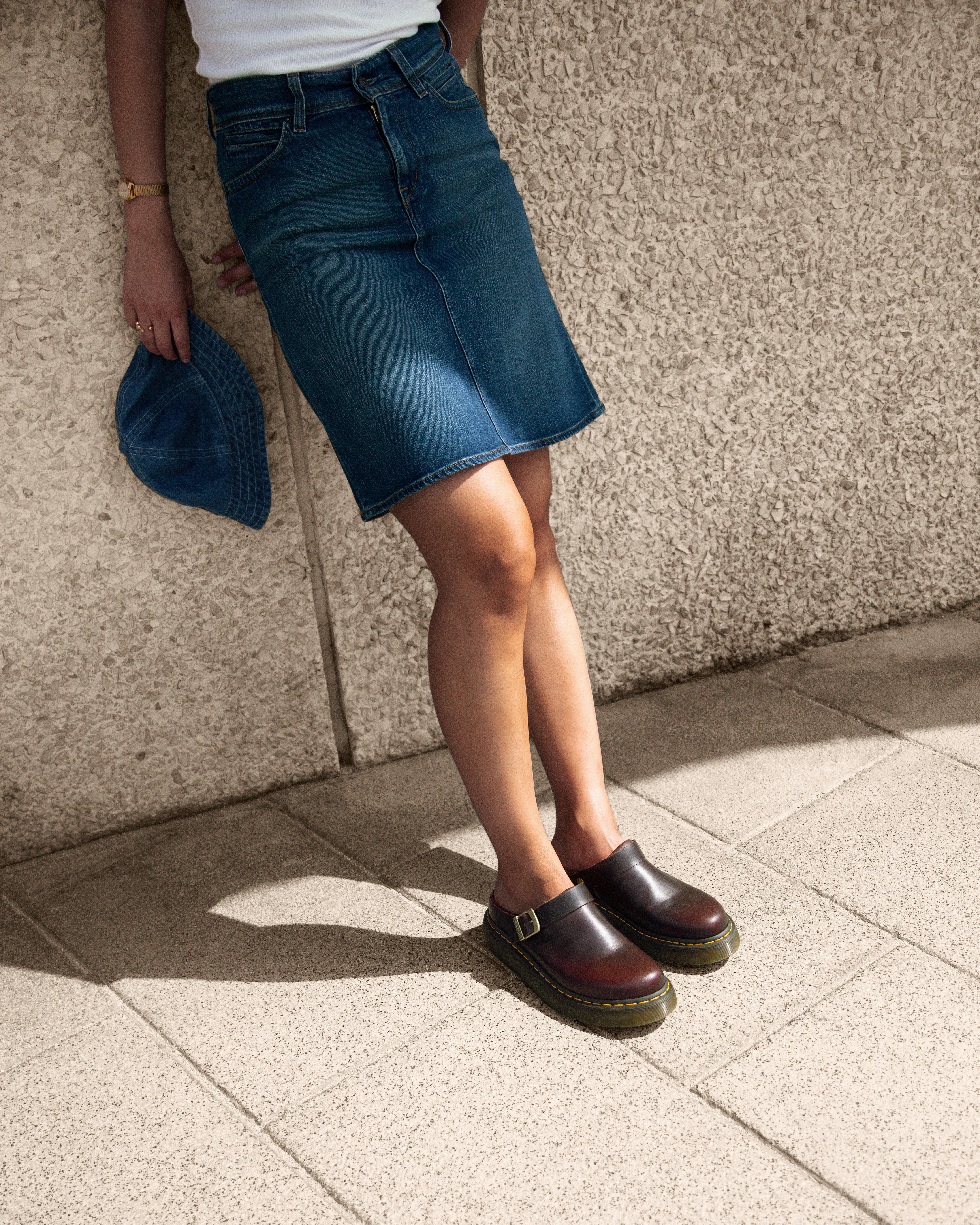 Laketen Leder Plateau Mules
