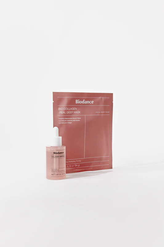 Biodance Bio-Collagen Real Deep Mask - uma máscara de hidrogel intensamente hidratante que minimiza os poros.