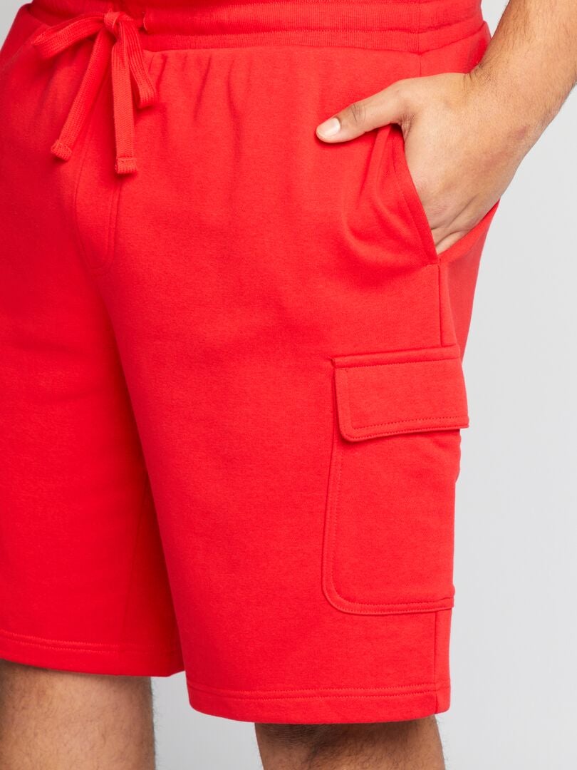 Bermudashorts met klepzakken - rood