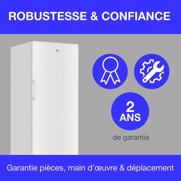 Congélateur armoire - CONTINENTAL EDISON - CECUF204NFWD - 204 L - Total No Frost - Classe D - Blanc