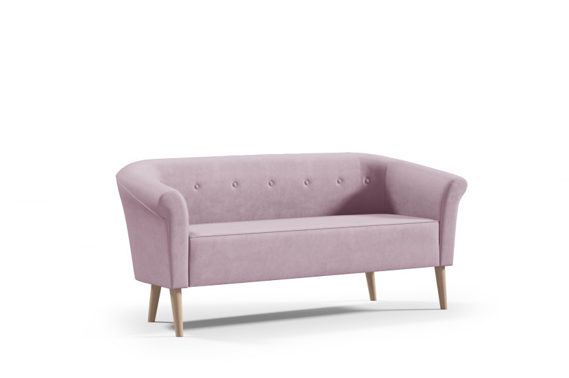 Sofa ESPERO  z guzikami styl skandynawski 3 osobowa welur riviera 62