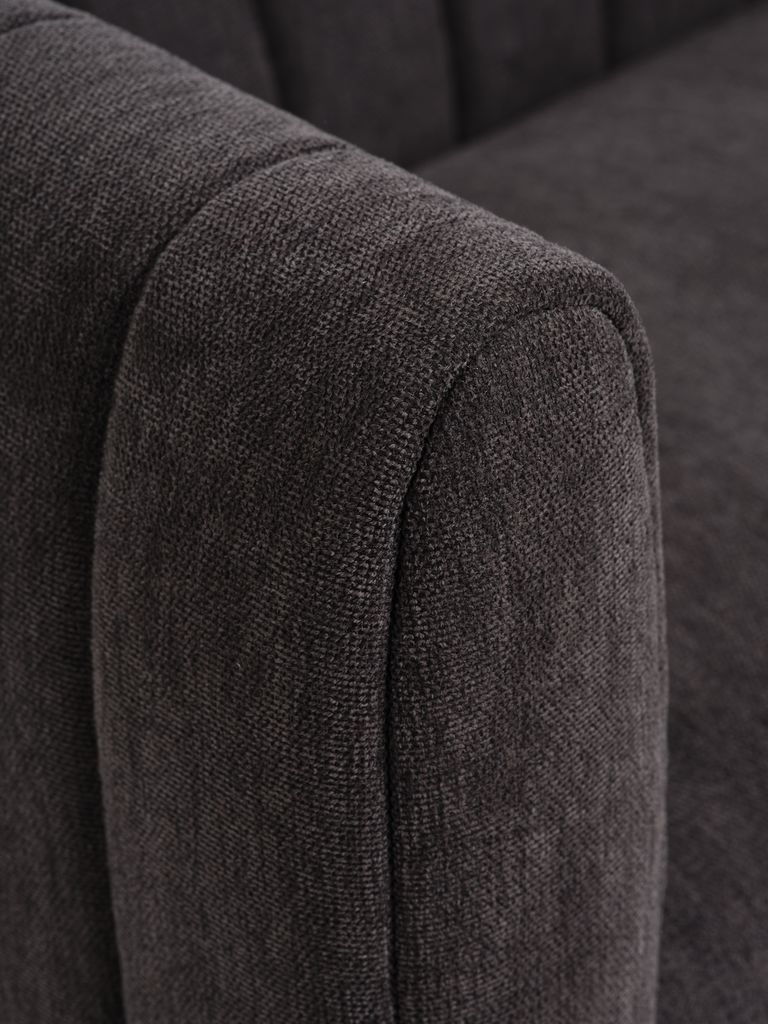 MAGLEBY MAGLEBY Sofa s 2,5 sjedišta, tamnosmeđa tkanina/boja hrasta
