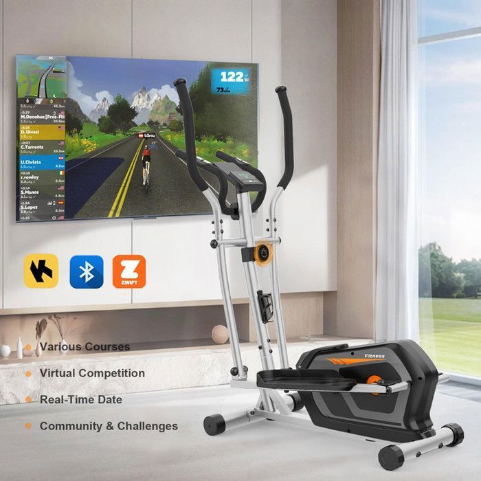 New elliptical trainer - with Bluetooth app - 16 levels of magnetic resistance - multi-function LCD screen - quiet