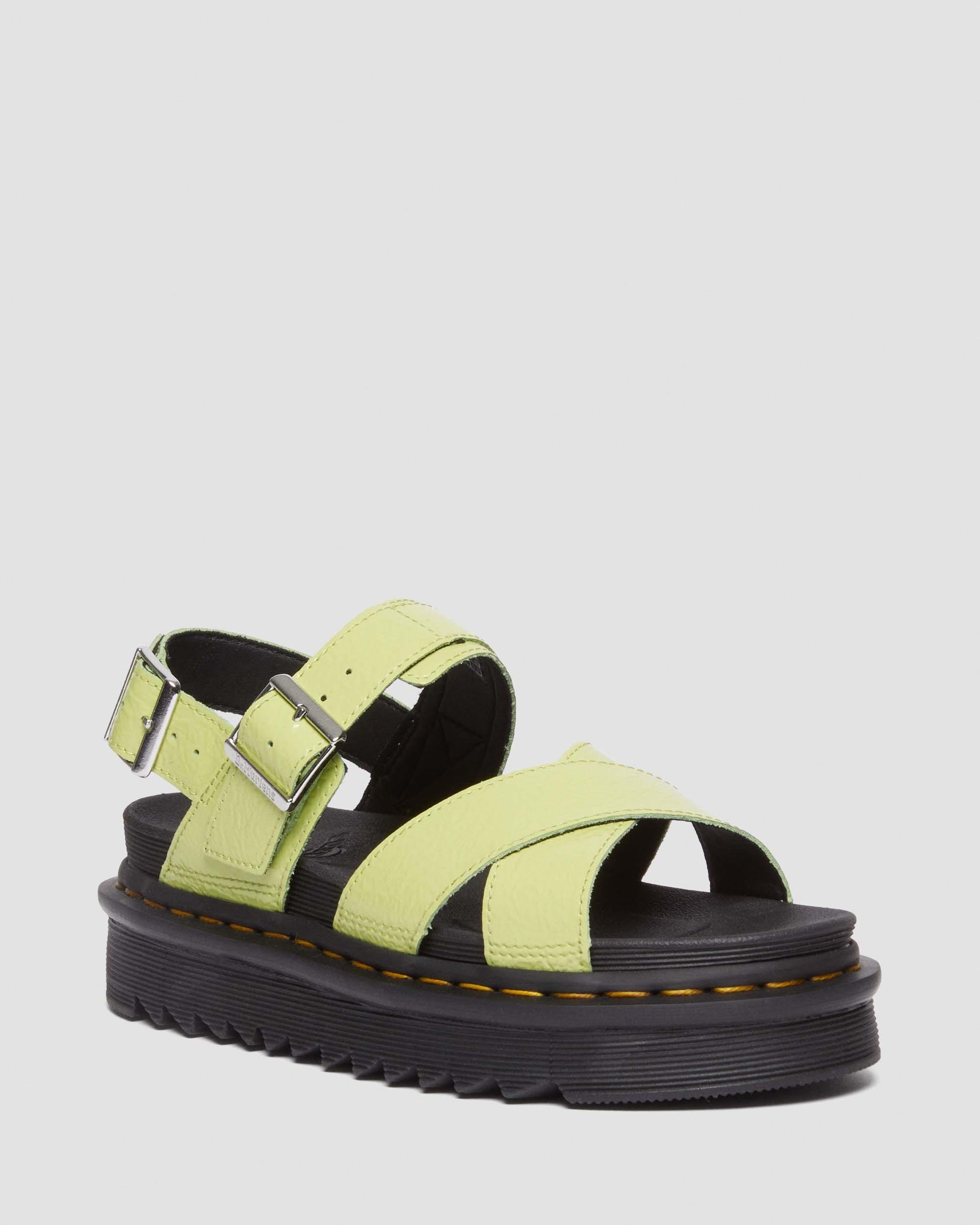 Voss II Distressed Patent Leder Sandalen