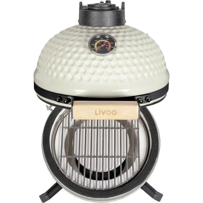 Barbacoa ahumadora Kamado - LIVEO - DOC330 - Beige / Negro