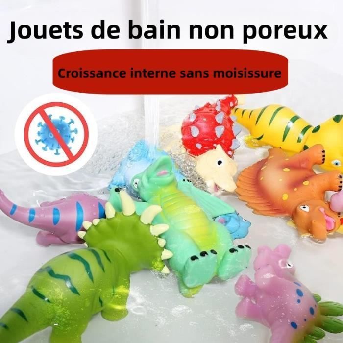 Dinosaur Bath Toys, Baby Bath Toys (12 PCS), Safe Dinosaur Picture Play Set Bath Toys