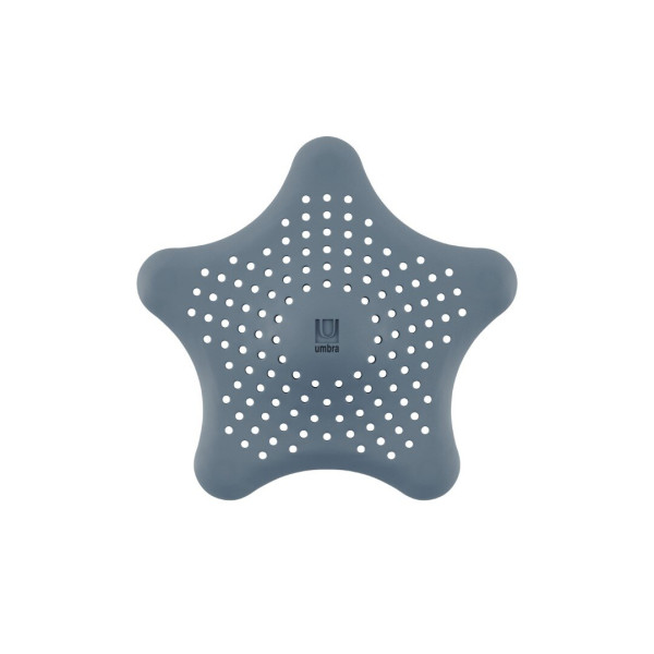 SITKO DO ODPŁYWU Starfish niebieskie GUMOWE z przyssawkami