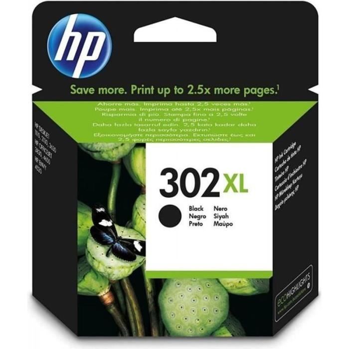 Genuine HP 302XL High Capacity Black Ink Cartridge (F6U68AE) for HP DeskJet 2130/3630 and HP OfficeJet 3830